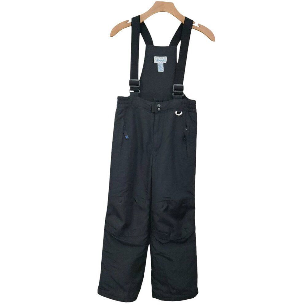 Slalom Ski Snow Bibs Overalls Youth 12 Medium Black Unisex Insulated Outdoor